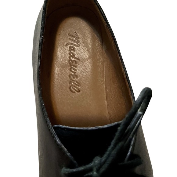 Madewell Alex Black Leather & Suede Lace-Up Oxfords Sz 7.5 - Picture 3 of 8